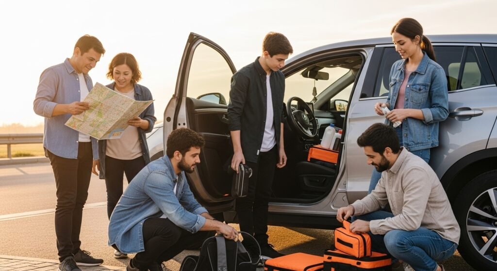 road trip safety, family travel, vehicle preparation